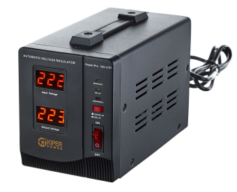 картинка Стабилизатор напряжения Kiper Power Expert Pro 500 LCD (500VA/300W) от Кипер Трэйд