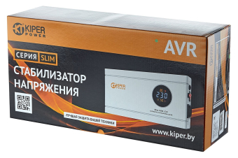 картинка Стабилизатор напряжения Kiper Power Slim 2000 LCD (2000VA/1200W) от Кипер Трэйд